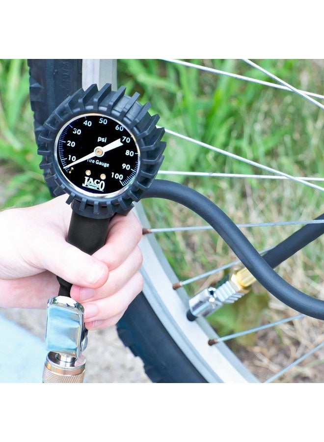 جهاز نفخ الإطارات جاكو فلو برو مع مقياس ضغط - 100 Psi - Image 1