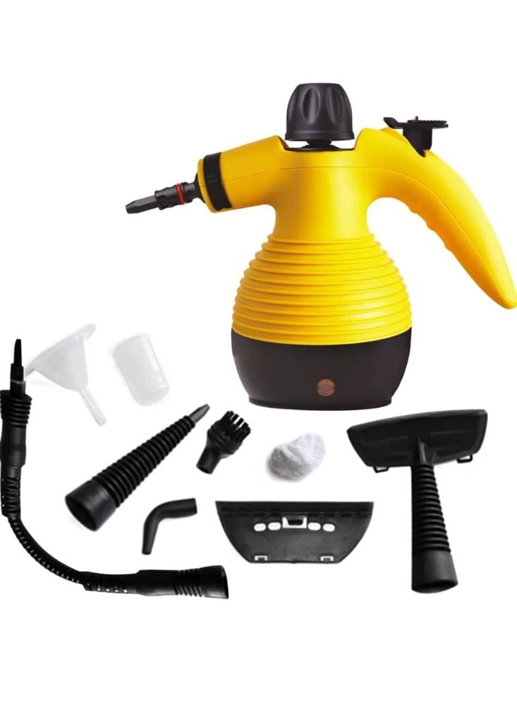 PRIMO PLUS Portable Handheld Steam Cleaner 900-1050W Multifunctional High Temperature With 9 Pieces Accessories Suitable For Kitchen Sofa Bathroom Window - Image 1