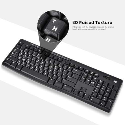 DAMMOMKO 2PCS Russian Keyboard Letter Stickers with Tweezer - Cyrillic Keyboard Letters Replacement Stickers, Russian Alphabet Sticker for Laptop Computer PC Desktop Keyboards, Peel-Off Film, Leave Letters - Image 2