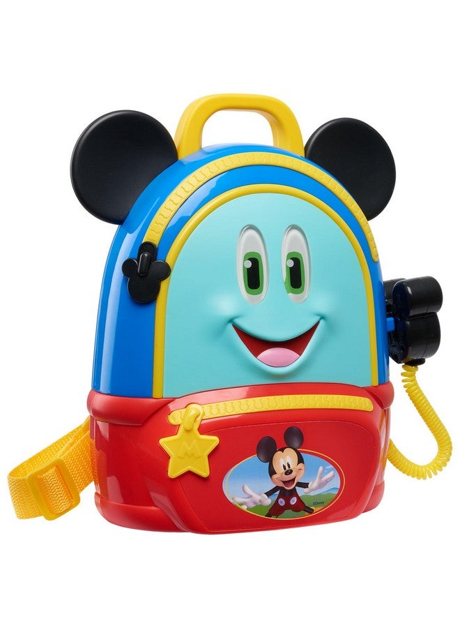 Mickey Disney Junior Mickey Mouse Funhouse Adventures Backpack, 5 Piece Pretend Play Set With Lights And Sounds Accessories, Kids Toys For Ages 3 Up By Just Play - Image 1