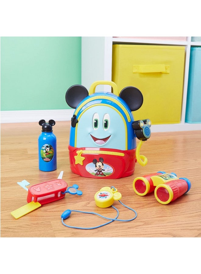 Mickey Disney Junior Mickey Mouse Funhouse Adventures Backpack, 5 Piece Pretend Play Set With Lights And Sounds Accessories, Kids Toys For Ages 3 Up By Just Play - Image 5