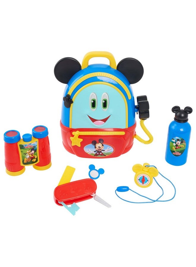 Mickey Disney Junior Mickey Mouse Funhouse Adventures Backpack, 5 Piece Pretend Play Set With Lights And Sounds Accessories, Kids Toys For Ages 3 Up By Just Play - Image 4
