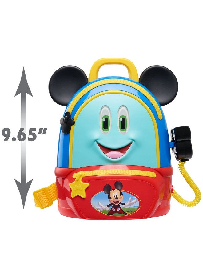 Mickey Disney Junior Mickey Mouse Funhouse Adventures Backpack, 5 Piece Pretend Play Set With Lights And Sounds Accessories, Kids Toys For Ages 3 Up By Just Play - Image 3