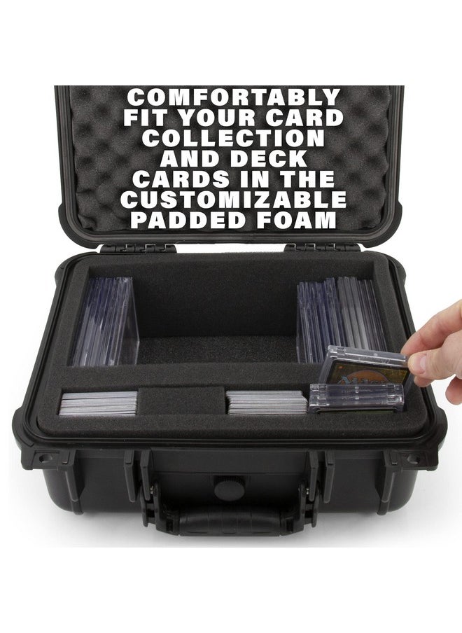 CASEMATIX - Graded Card Storage Box Compatible With 40+ Bgs Psa Sports Trading Cards With Top Loader Card Storage Case Front Compartment Waterproof Graded Card Case For Slabs And Toploaders - Image 1