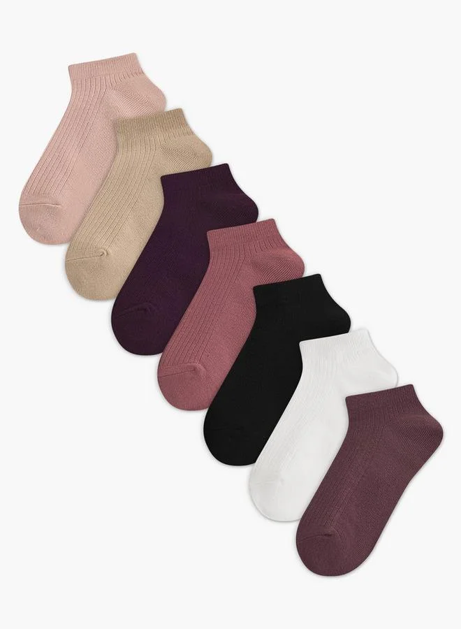 سبلاش فيڤ Pack of 7 Ankle Length Trainer Socks