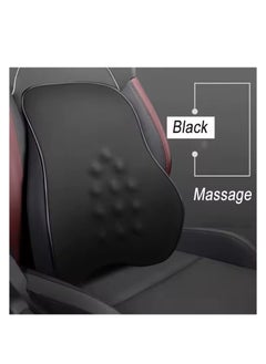Relax Smart Lumbar Support Pillow And Car Headrest Neck Pillow Ergonomic Design Memory Cotton Headrest And Back Car Waist Pillow And Car Neck Support Pillow For Office Chair Black  - Image 4