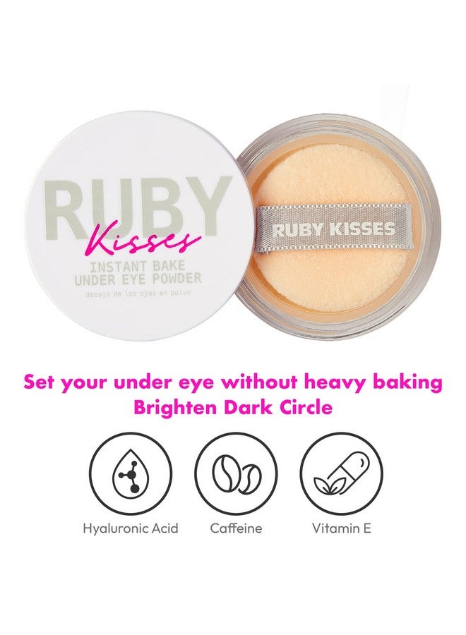 Ruby Kisses Instant Bake Undereye Powdervegan Cruelty Free Powder For Brightening Eyes And Smudgefree Makeup - Image 4