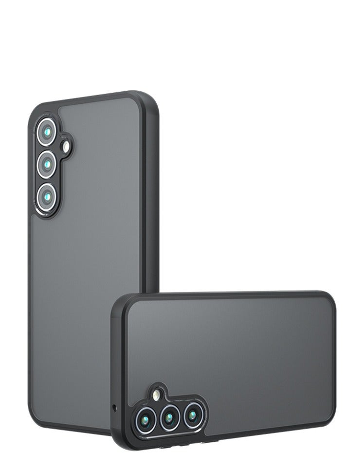 Case Cover Shockproof Hard PC Back Soft TPU Frame Matte Black Slim Protective Cover Compatible with  Samsung Galaxy A34 ( Black) - Image 1