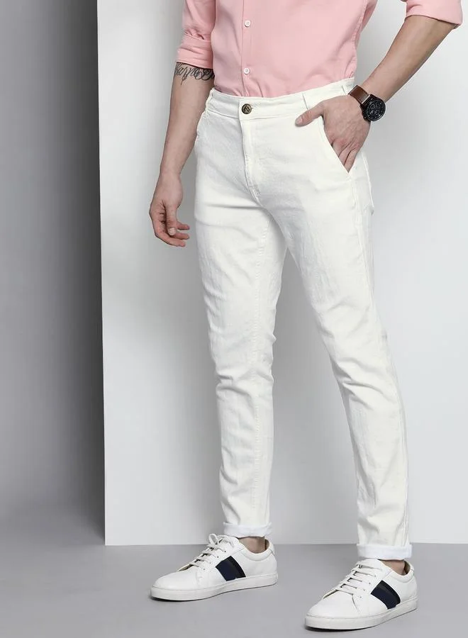 شركة المرآب الهندية جينز بقصة ضيقة بخصر متوسط