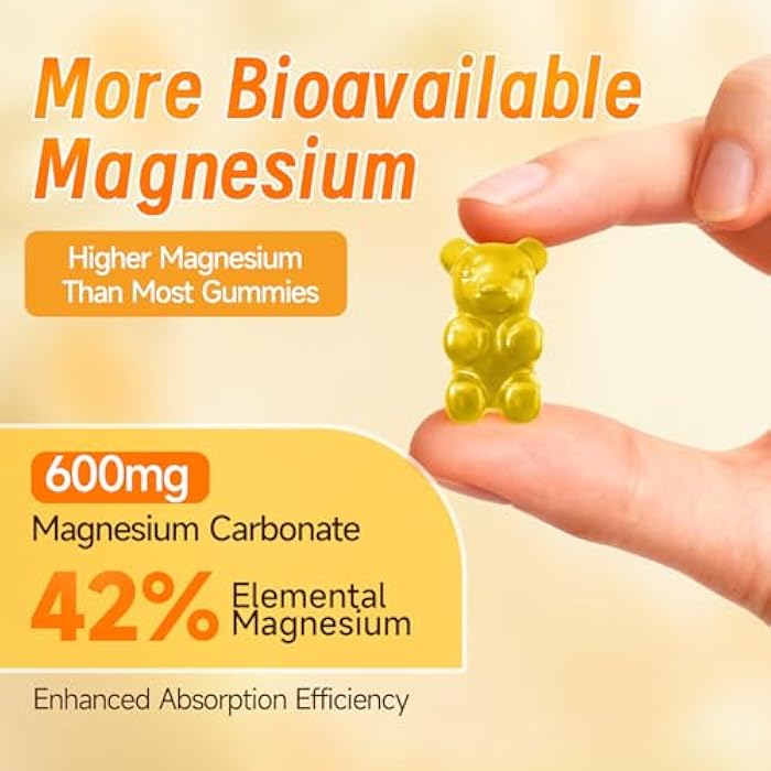 Trawecual Magnesium Carbonate Gummies 600mg for Adults, 14-in-1 Sugar Free Magnesium Gummies for Relaxation, Muscle, Bone, Energy and Digestive Comfort Support, Pineapple Flavor, 60 Gummies - Image 4