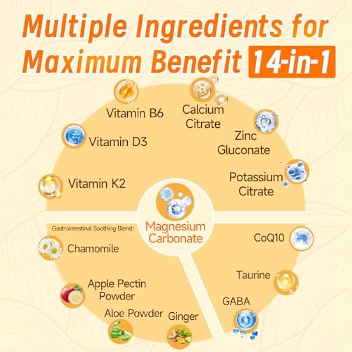 Trawecual Magnesium Carbonate Gummies 600mg for Adults, 14-in-1 Sugar Free Magnesium Gummies for Relaxation, Muscle, Bone, Energy and Digestive Comfort Support, Pineapple Flavor, 60 Gummies - Image 2