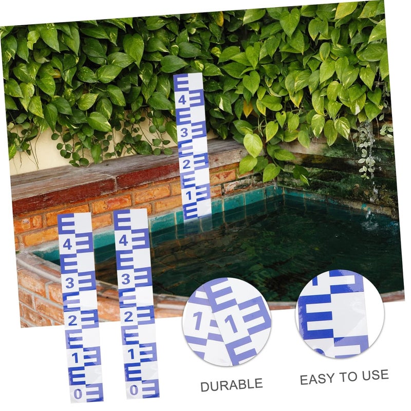 2Pcs Reflective Water Level Gauge Stickers for Rain Pool Tarp Measurement Tool - Image 4