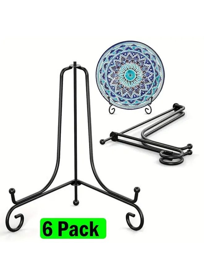 6 Packs 4 Inch Metal Plate Display Stands For Picture Frames Photos Collectibles - Image 2