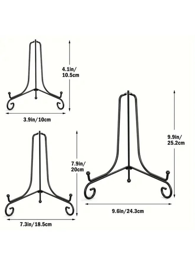 6 Packs 4 Inch Metal Plate Display Stands For Picture Frames Photos Collectibles - Image 4