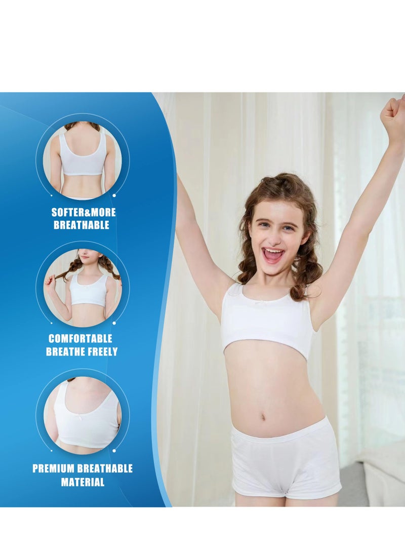 SYOSI - Girls Training Bra, Girls Training Bra-Racerback Sports Seamless Bras, Teen Bra Comfort Seamless 6-15 Years - Image 1