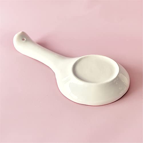THRILRUG Ceramic Spoon Rest for Stove Top,Cooking Large Spoon Holder for Kitchen Counter/Stove Top/Dining Table, Modern Farmhouse Decor,Pink White - Image 4
