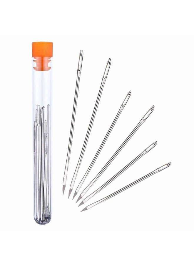 Hekisn Professional Large-Eye Leather Stitching Needle with 3 Different Sizes for Leather Projects with Storage Container (6 Pieces) - Image 1
