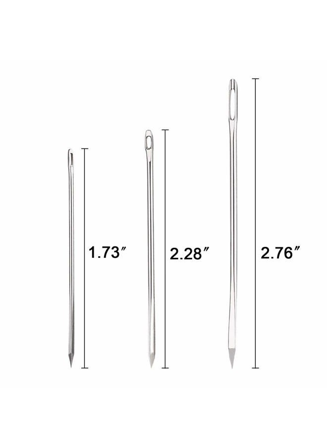 Hekisn Professional Large-Eye Leather Stitching Needle with 3 Different Sizes for Leather Projects with Storage Container (6 Pieces) - Image 3