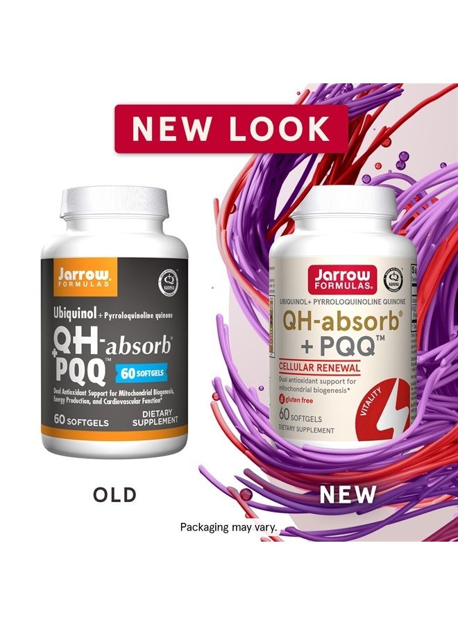 jarrow formulas QH-Absorb + PQQ - 100 mg Ubiquinol - Up to 60 Servings (Softgels) - Cellular Renewal & Antioxidant Support for Mitochondrial Biogenesis - Dietary Supplement - Gluten Free - Image 2
