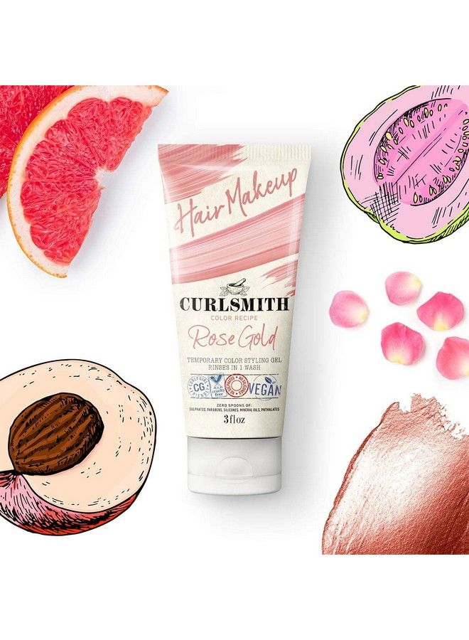 CURLSMITH جل تصفيف الشعر ولون الشعر المؤقت النباتي (ذهبي وردي 3 أونصة سائلة) - Image 3