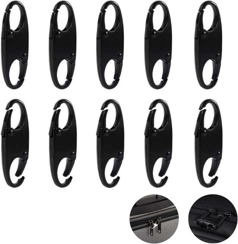 Double lock spare lock 10 bags anti-theft buckle, backpack lock (black) - Image 2