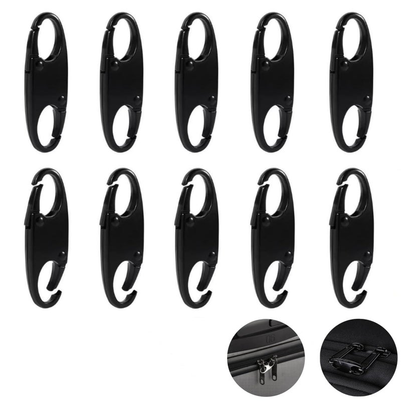 Double lock spare lock 10 bags anti-theft buckle, backpack lock (black) - Image 1