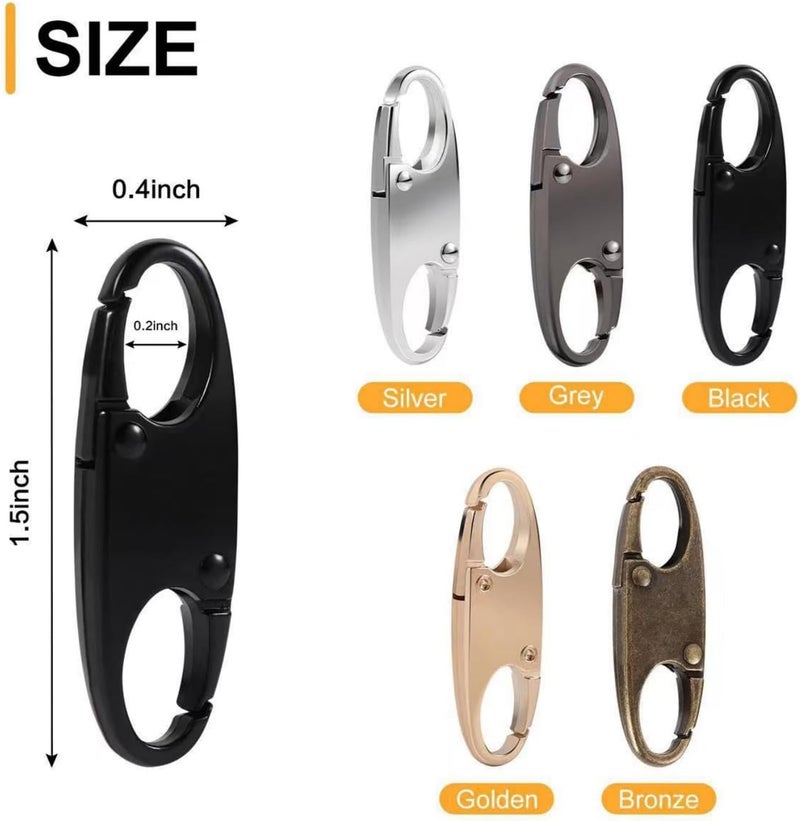Double lock spare lock 10 bags anti-theft buckle, backpack lock (black) - Image 3