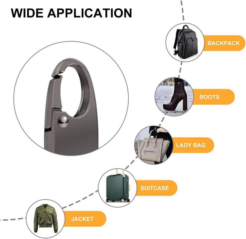 Double lock spare lock 10 bags anti-theft buckle, backpack lock (black) - Image 4