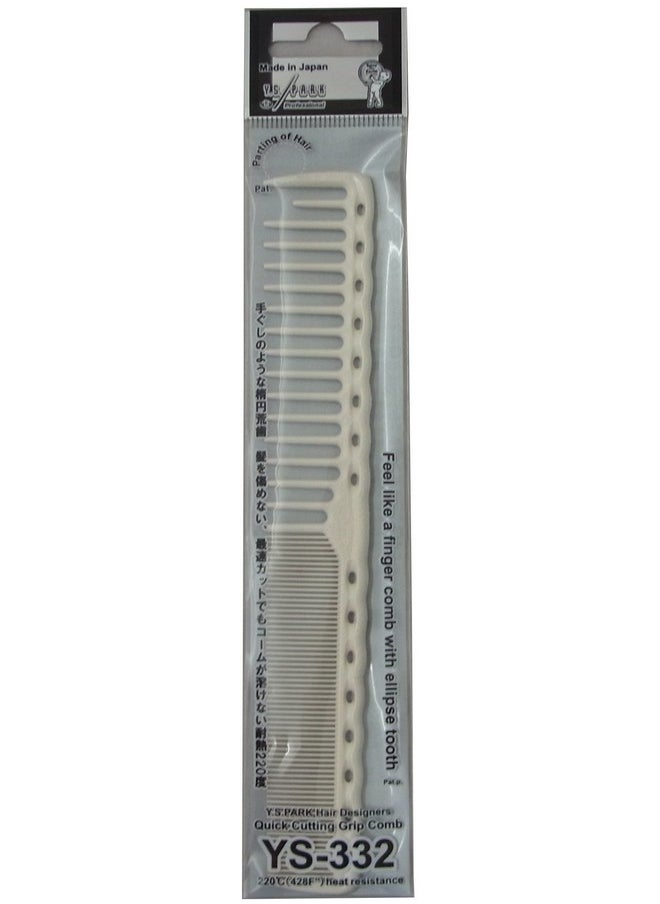 Y.S.Park YS Park 332 Quick Cutting Grip Comb - White by Y.S.Park 