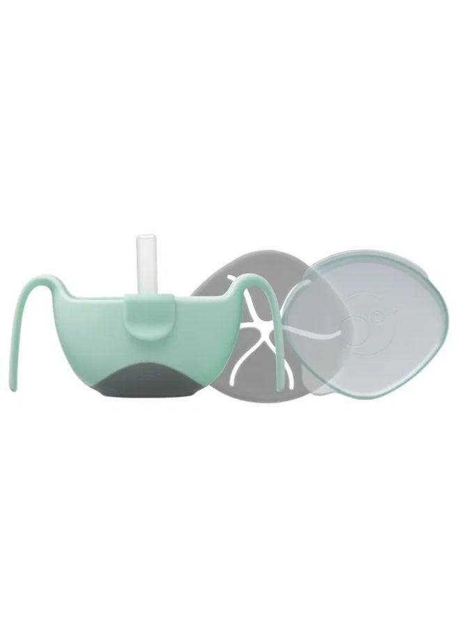 b.box Bbox - Toddler Bowl And Straw - Pistachio