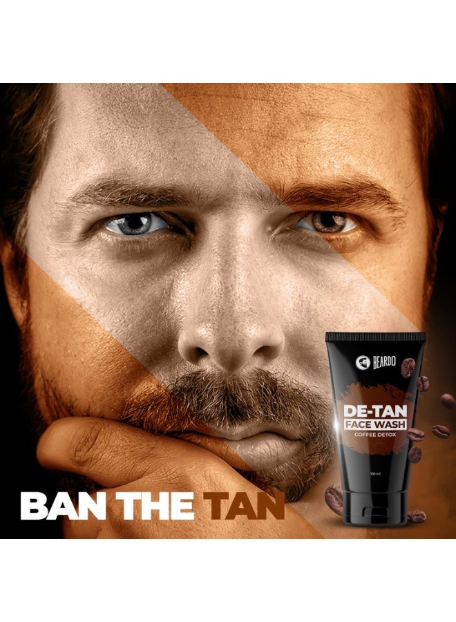 Beardo Ban the Tan Kit | Grooming kit for men | Detan Facewash for men with Coffee extracts & Vitamin E| Detan Face Scrub for Men - Image 2