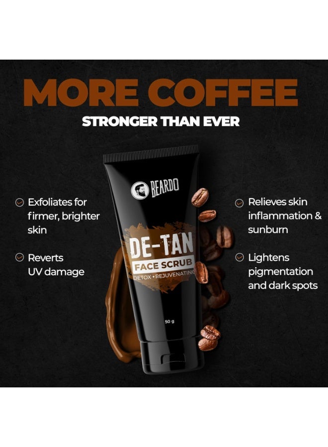 Beardo Ban the Tan Kit | Grooming kit for men | Detan Facewash for men with Coffee extracts & Vitamin E| Detan Face Scrub for Men - Image 4