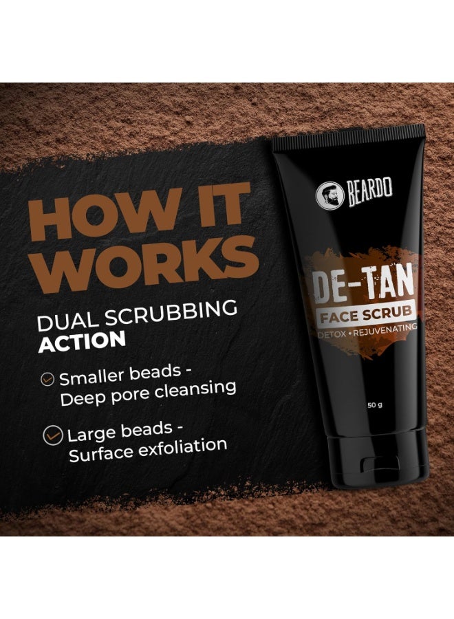 Beardo Ban the Tan Kit | Grooming kit for men | Detan Facewash for men with Coffee extracts & Vitamin E| Detan Face Scrub for Men - Image 5