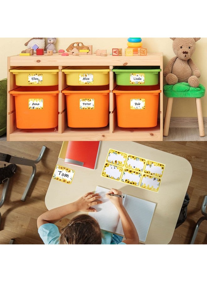 وولاين 180 قطعة من ملصقات اسم نحلة عباد الشمس، ملصقات علامات اسم النحل الصيفية، ألوان مائية، زهور تلعثم النحل، قرص العسل، ملصقات لاصقة فارغة للمعلم، الطالب، العودة إلى المدرسة، ديكور حفلات 6 تصميم - Image 5