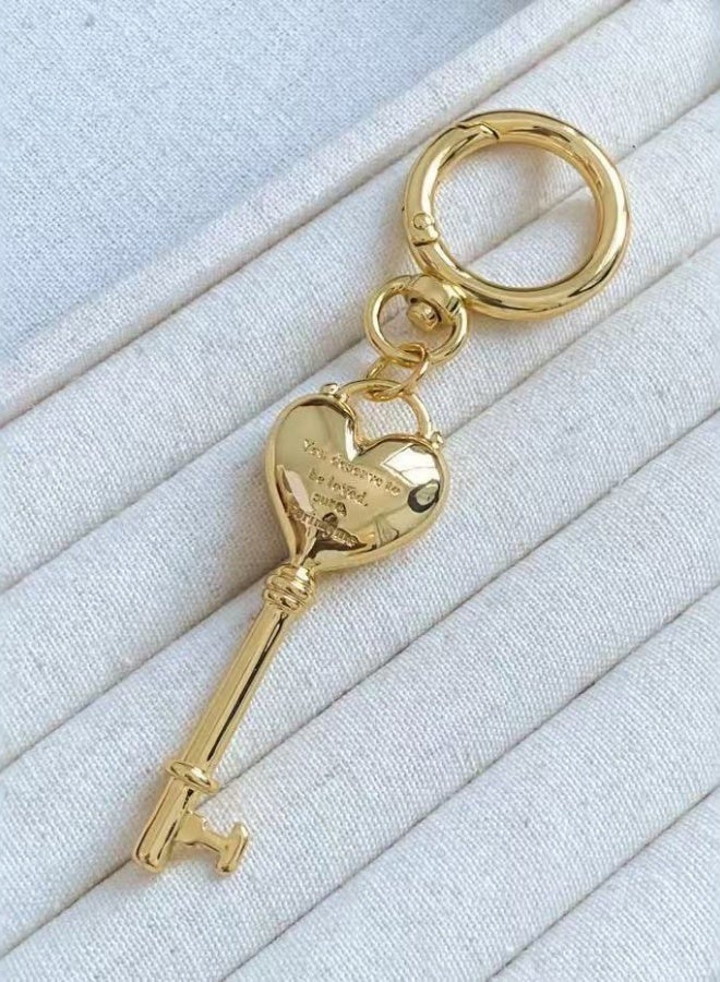 Solid Brass Love Lock Keychain - Bag Charm, Abaya Pendant & Travel Gift with Engraved Blessings | Unisex Accessory for Purses, Bags, Wallets - Image 4