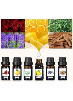 إيروريكس مجموعة زيوت عطرية نقية 100% من Pure Aroma مجموعة هدايا زيوت العلاج بالروائح العطرية 6 قطع × 10 مل للعناية المنزلية وصناعة الشموع ومرطبات العلاج بالروائح العطرية والهدايا  - Image 1