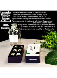 إيروريكس مجموعة زيوت عطرية نقية 100% من Pure Aroma مجموعة هدايا زيوت العلاج بالروائح العطرية 6 قطع × 10 مل للعناية المنزلية وصناعة الشموع ومرطبات العلاج بالروائح العطرية والهدايا  - Image 3