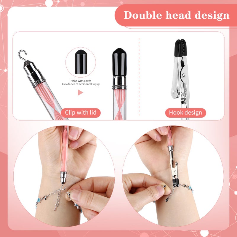 WIFORT 2 in 1 Bracelet Helper Tool -WIFORT Bracelet Helper to Put on Yourself, Quick Release Fastening Jewelry Clasp Helpers,Bracelet Assist Tool with Hook for Necklace, 197mm Extended Design - Image 3