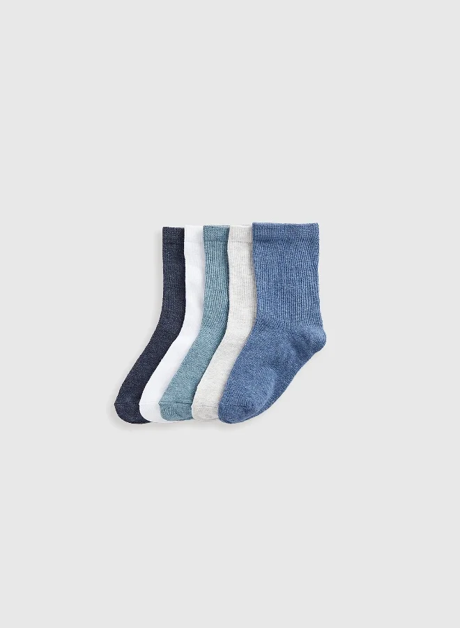 mothercare Blue Socks - 5 Pack