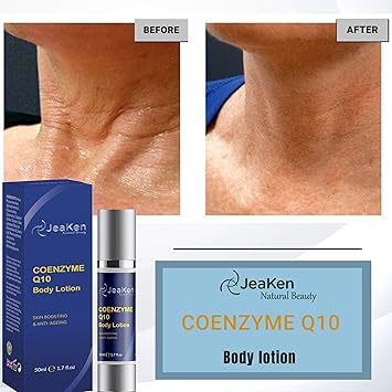 JeaKen Vegan Coenzyme Q10 Firming Lotion AntiAge Formula for Wrinkles Hydrating Body Care for Men Women Ideal for Very Dry Skin 50ml - Image 2