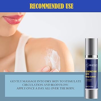 JeaKen Vegan Coenzyme Q10 Firming Lotion AntiAge Formula for Wrinkles Hydrating Body Care for Men Women Ideal for Very Dry Skin 50ml - Image 4