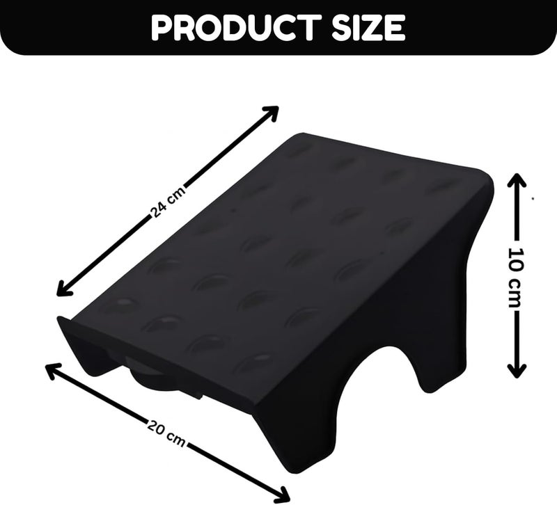 NYALKARAN Plastic Shoe Organizer Stand Space Saver Shoe Storage Rack Double Layer Free Standing Shoe Slipper Stacker (Black, Set of 4) - Image 3