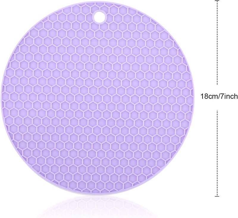 P Plus Fire Flexible Multipurpose Hot Pads Pot Holders Heat Resistant Trivet Mats for Hot Dishes Soft Non-Slip Silicone Mat for Kitchen Counter (Multi, Set of 6) - Image 2