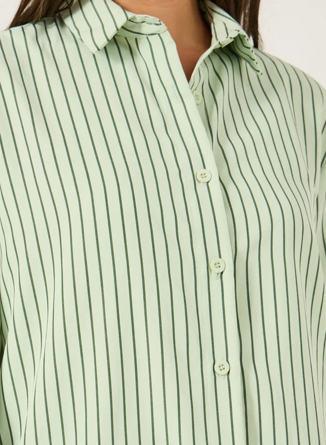 Styli Striped Spread Collar Regular Fit Shirt
