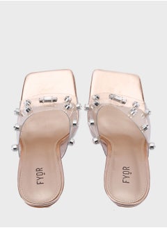 FYOR One Strap Mid Heel Sandals  - Image 4