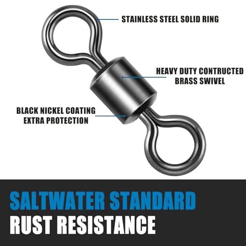 Dr.Fish Barrel Fishing Swivels, Available from #12-#12/0, Stainless Swivels Fishing Tackle Saltwater, Freshwater, Leader/Line/Lure Connector #10 31LB - Image 4