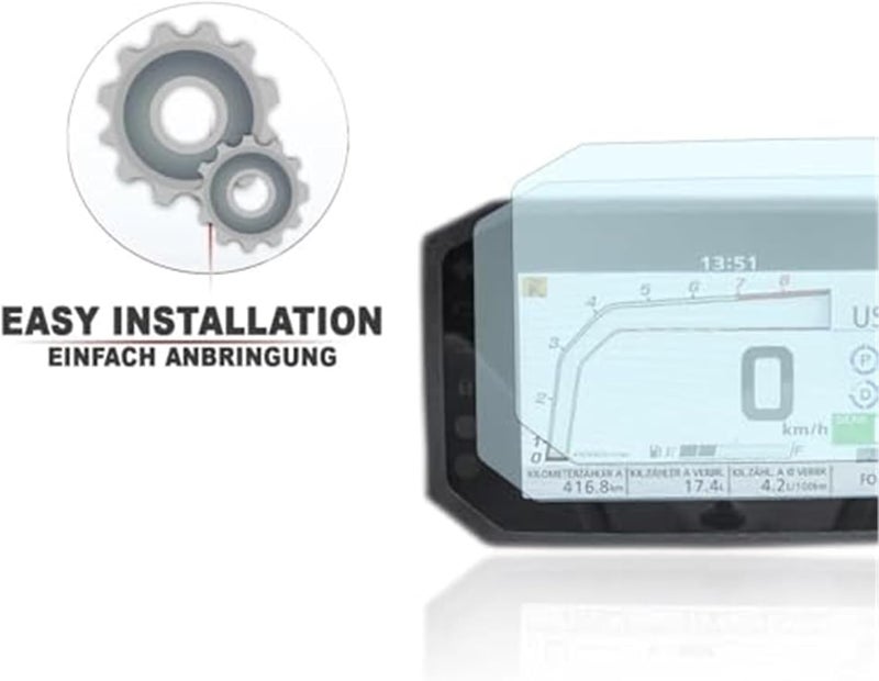 QASULER 9H Speedometer Screen Protector for Motorcycles - Image 2