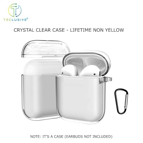 T Teclusive Crystal Clear Hard Transparent Case Compatible with Airpods 2 | Full Protective Plastic Cover | Lifetime Non Yellowing Clear Case (Airpod 2) - Image 2