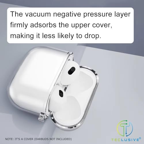 T Teclusive Crystal Clear Hard Transparent Case Compatible with Airpods 2 | Full Protective Plastic Cover | Lifetime Non Yellowing Clear Case (Airpod 2) - Image 5