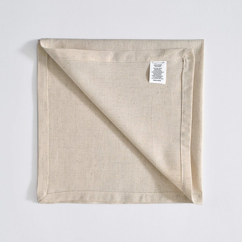 FINGERCRAFT Dinner Cloth Napkins, Cotton Linen Blend 12 Pack Natural Premium Quality, Mitered Corners for Every Day Use Napkins are Pre Shrunk and Good Absorbency Christmas Cloth Napkins Ivory - Image 5